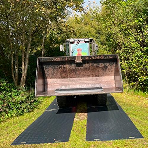 Køreplade 300x110cm m mønster og 4 håndtag